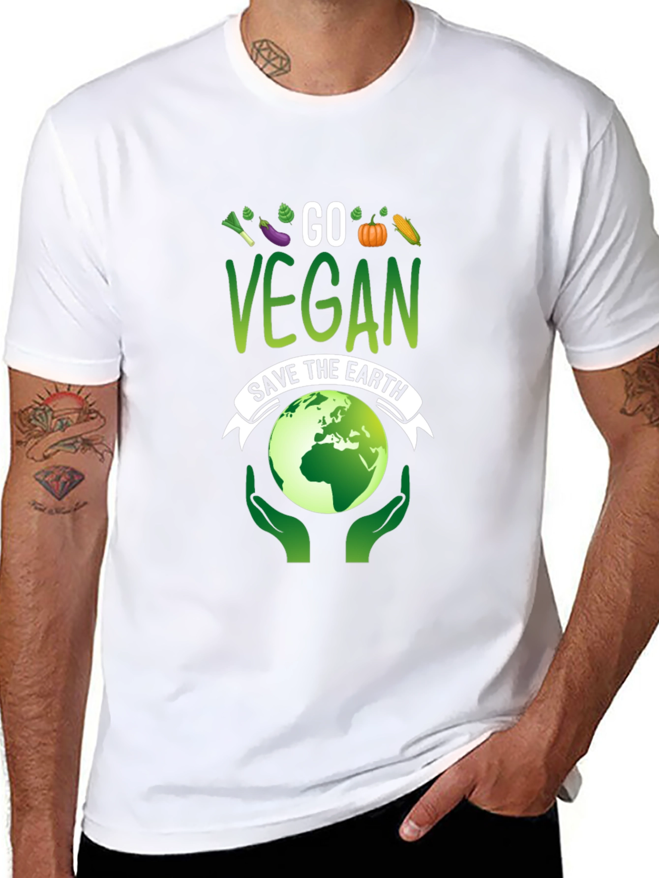 Go Vegan Save the Earth Graphic Tee