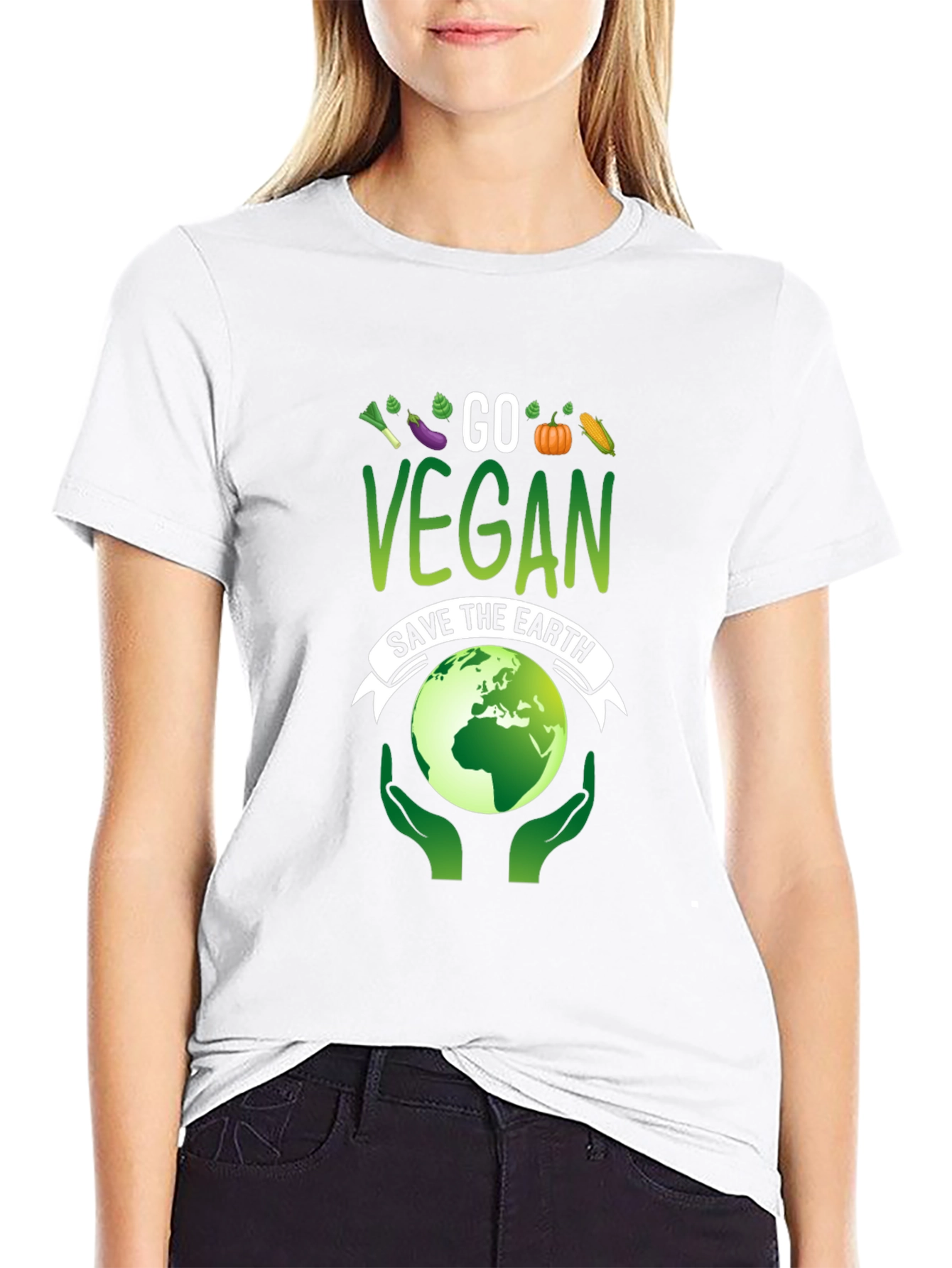 Go Vegan Save the Earth Graphic Tee