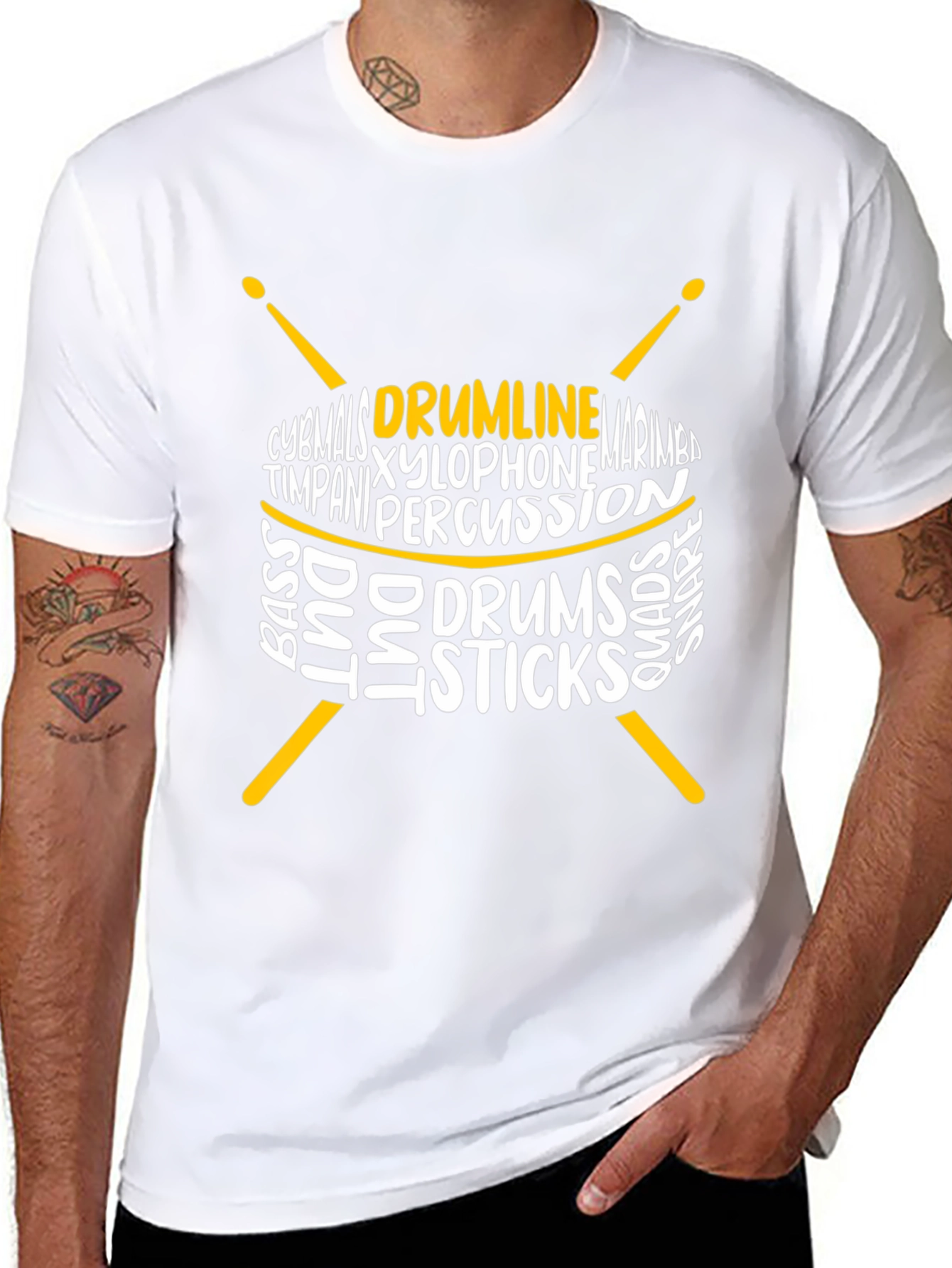 Drumline Percussionist Graphic Tee