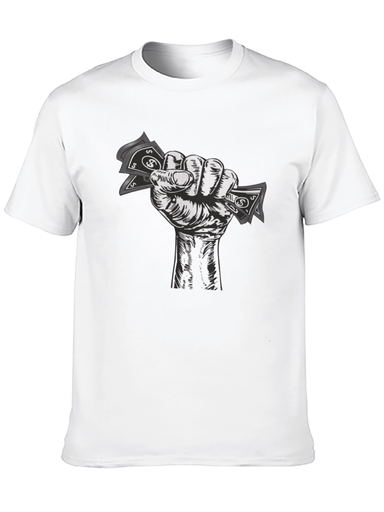 Money Fist Graphic Tee - Black Cotton T-Shirt