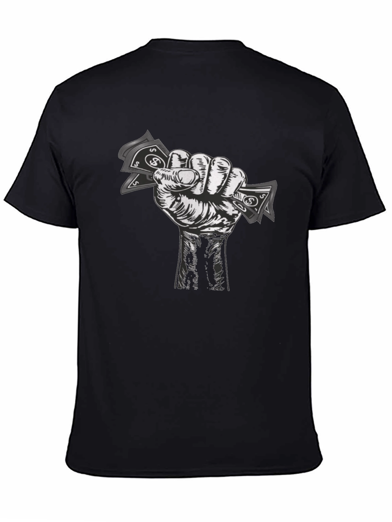 Money Fist Graphic Tee - Black Cotton T-Shirt