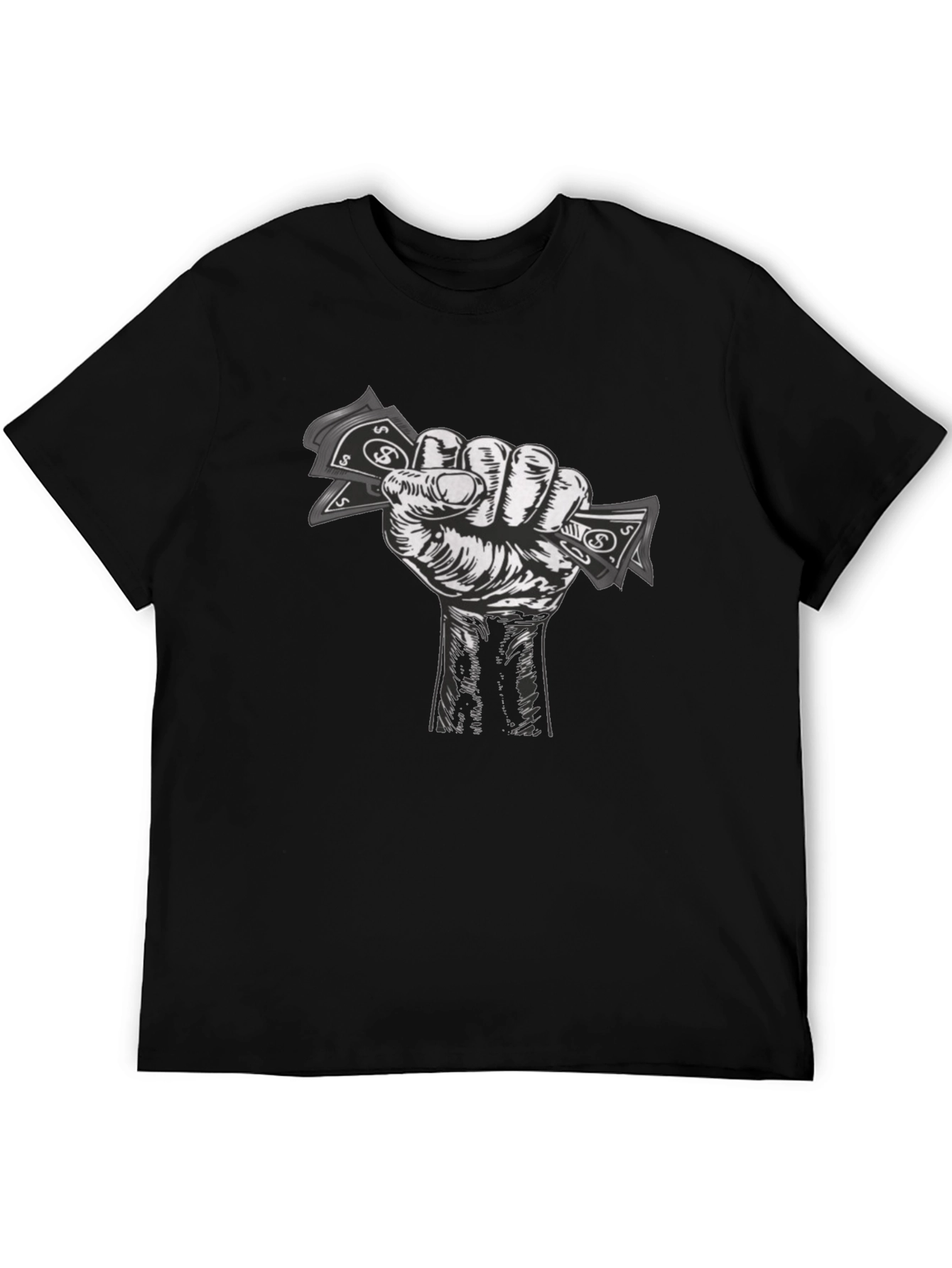Money Fist Graphic Tee - Black Cotton T-Shirt