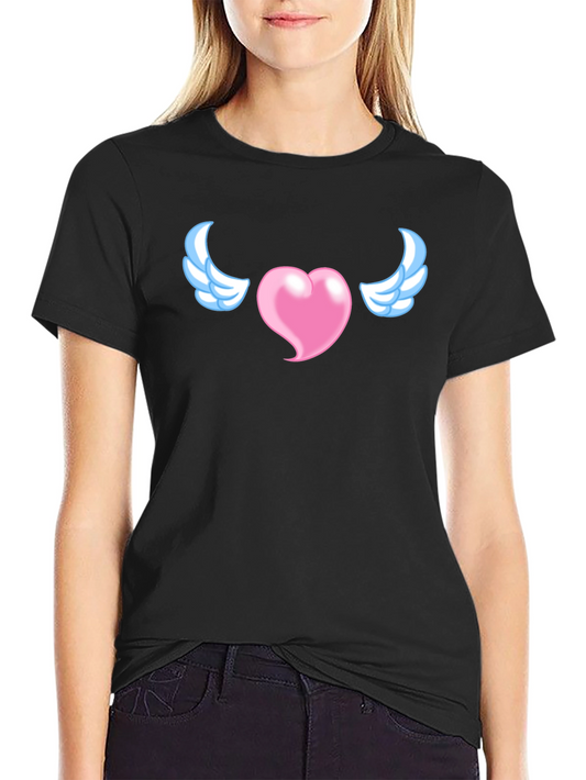 Winged Heart Graphic Black T-Shirt
