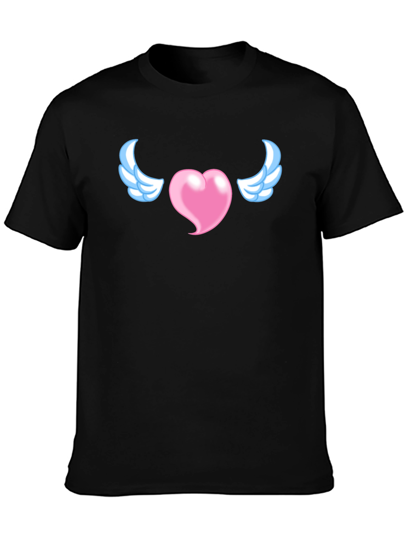 Winged Heart Graphic Black T-Shirt