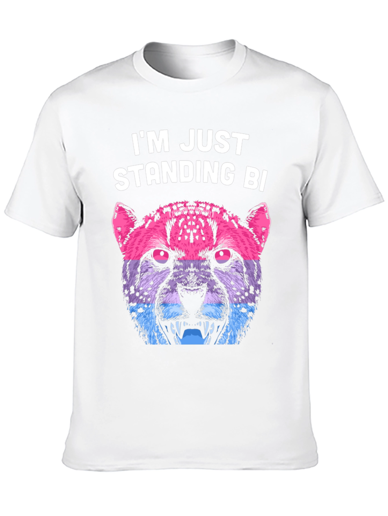 Bisexual Pride Leopard T-Shirt - Im Just Standing Bi