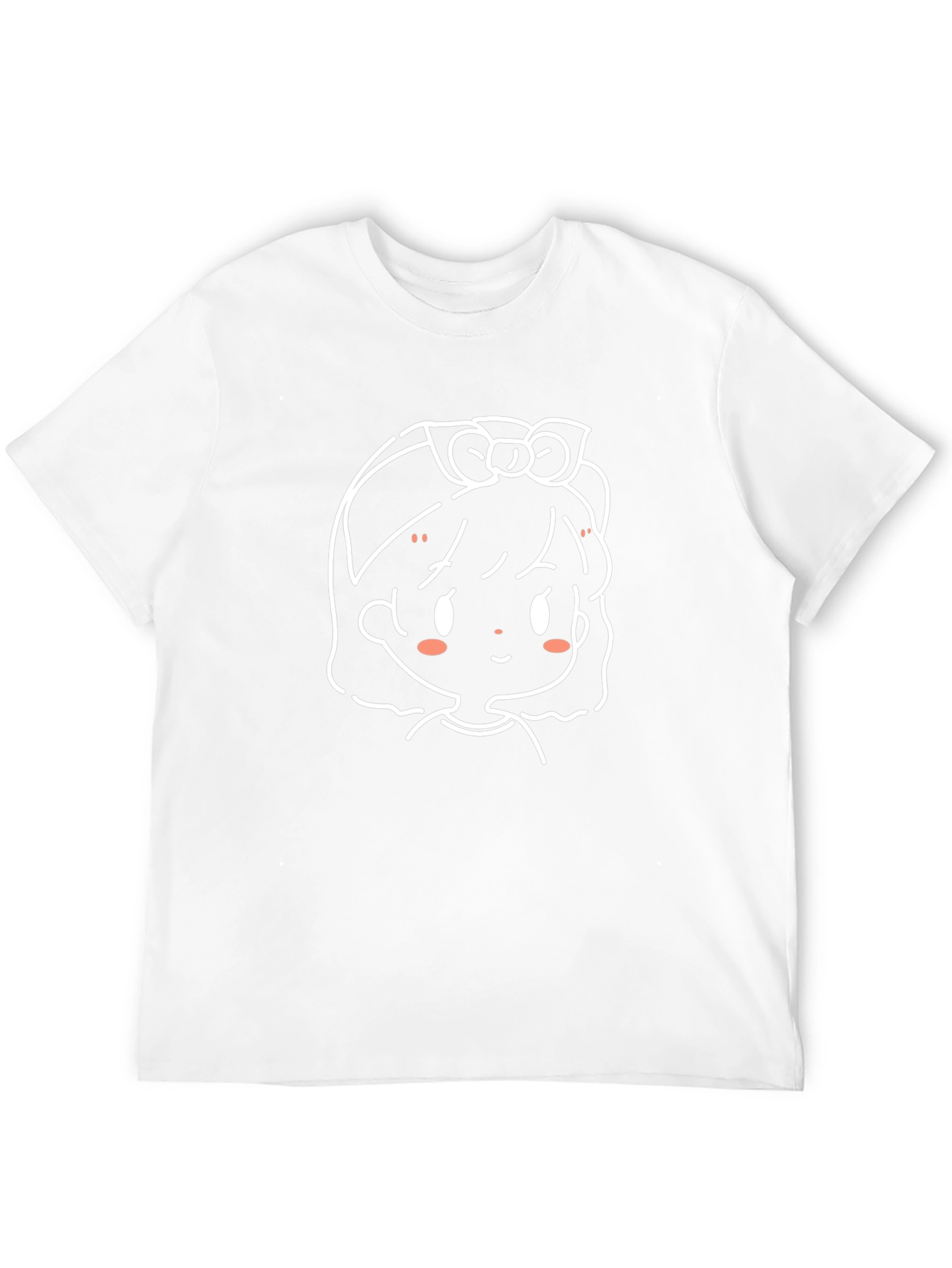Cute Anime Girl Graphic Black T-Shirt