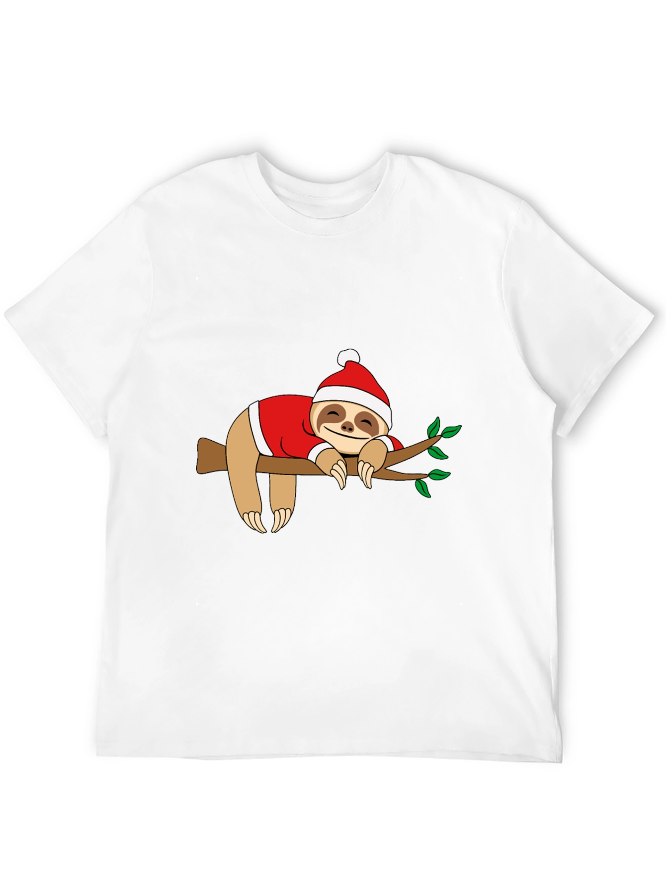 Sloth Christmas T-Shirt - Holiday Sleepy Sloth Tee