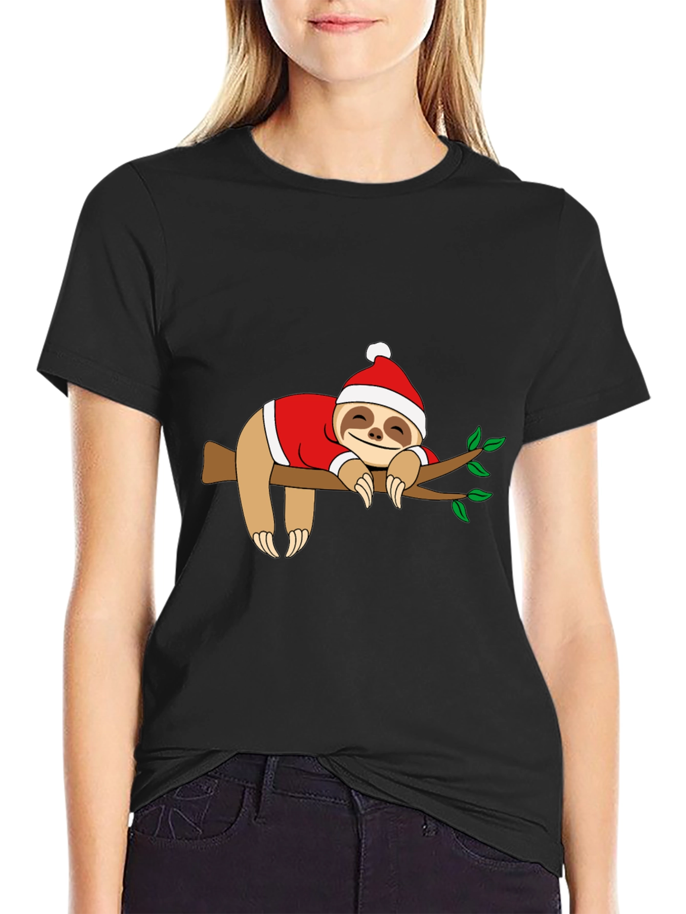 Sloth Christmas T-Shirt - Holiday Sleepy Sloth Tee