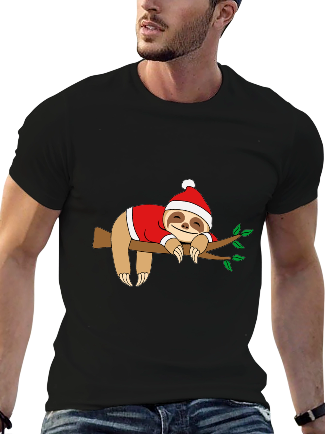 Sloth Christmas T-Shirt - Holiday Sleepy Sloth Tee