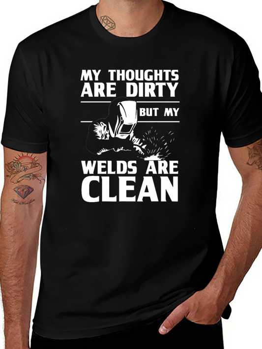 Dirty Thoughts Clean Welds Black Graphic Tee