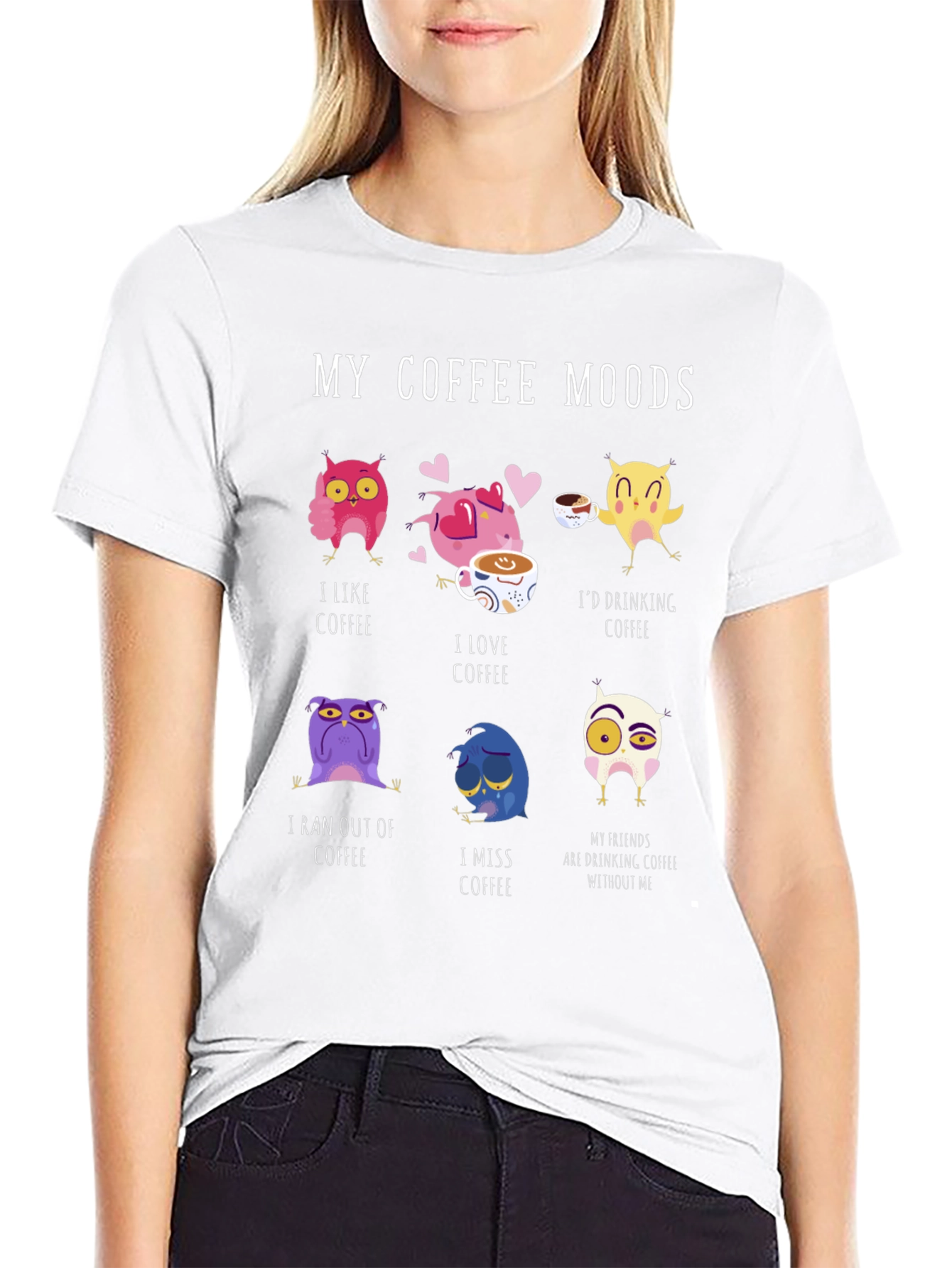 My Coffee Moods Owl Graphic Tee