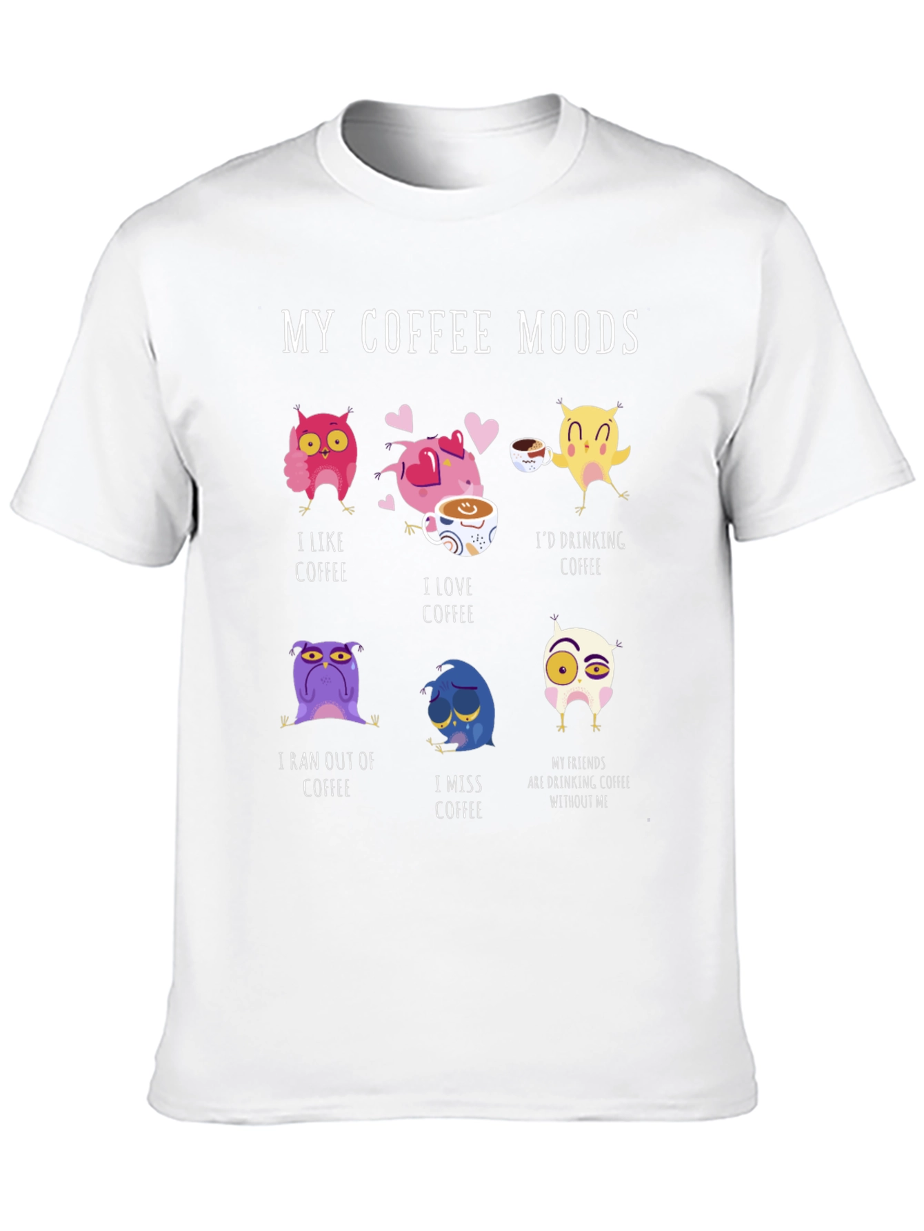 My Coffee Moods Owl Graphic Tee