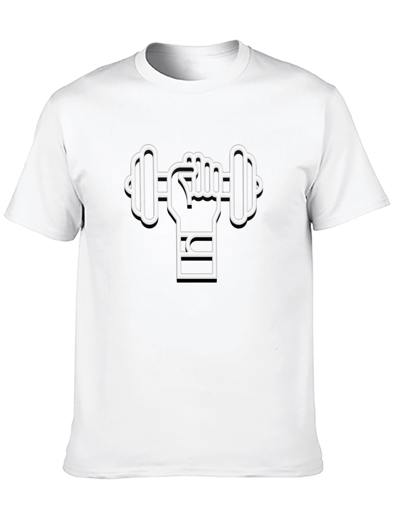 Workout Graphic Tee - Dumbbell Hand Design
