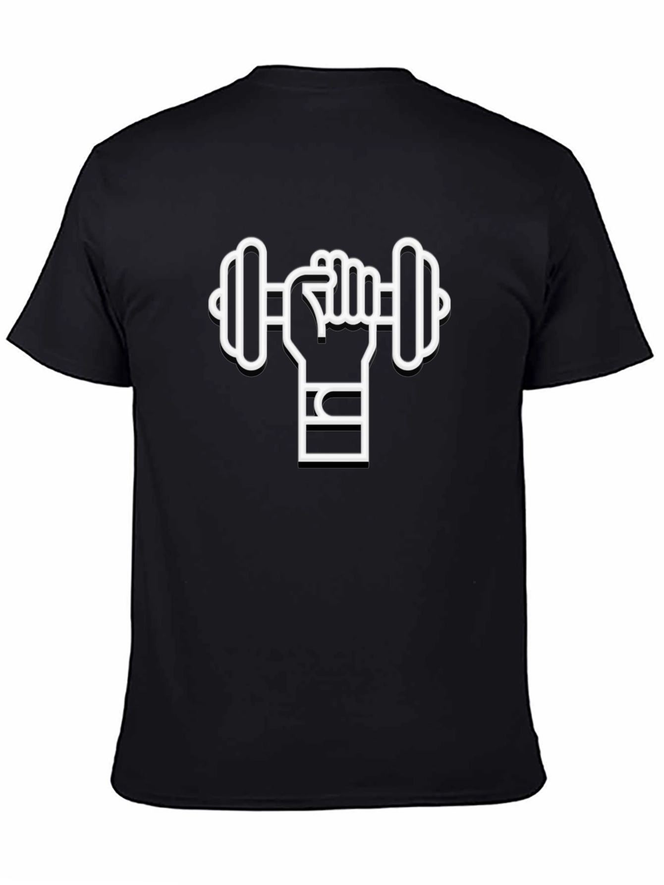 Workout Graphic Tee - Dumbbell Hand Design
