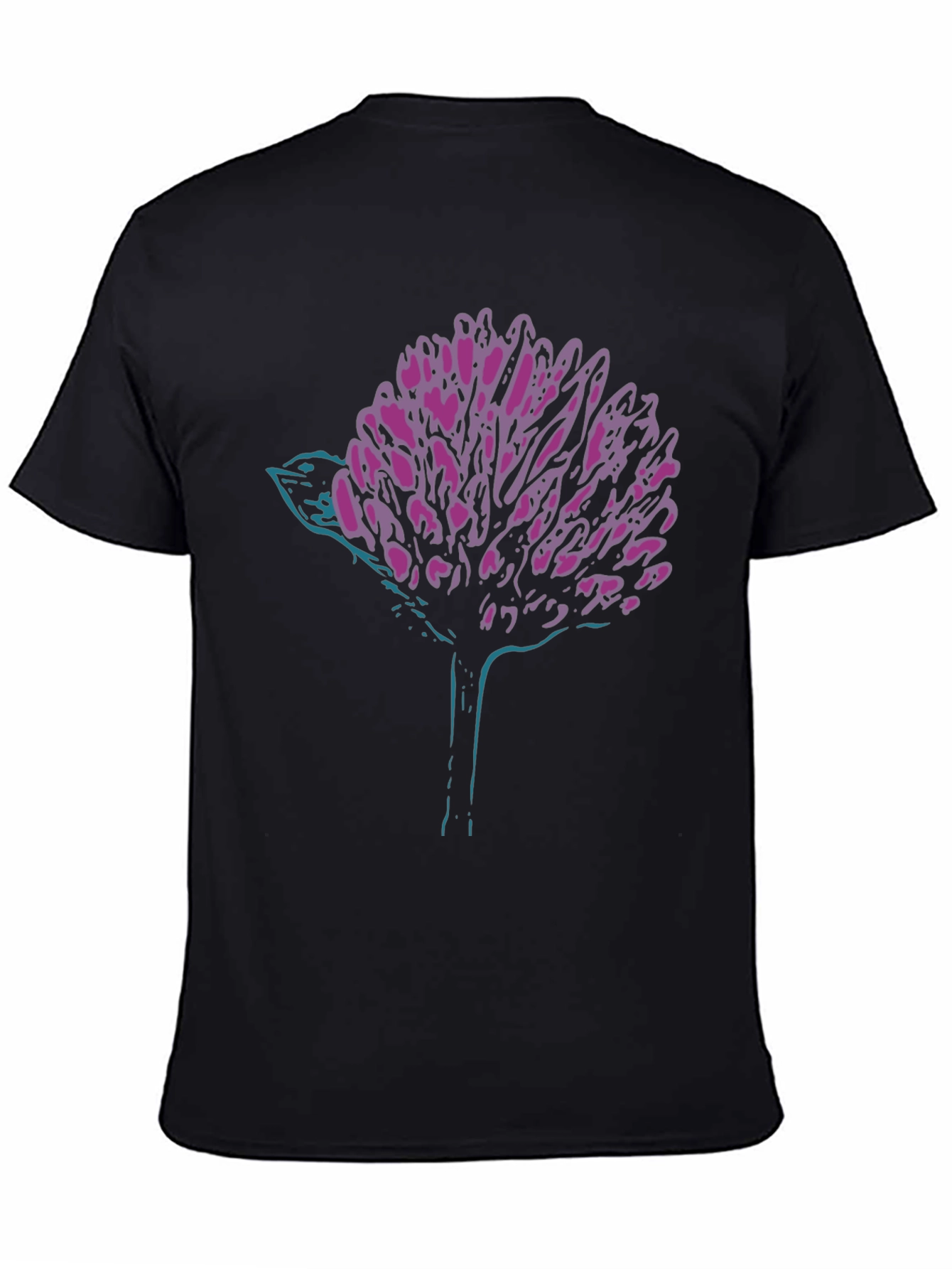Modern Graphic Tee - Abstract Bird & Bloom