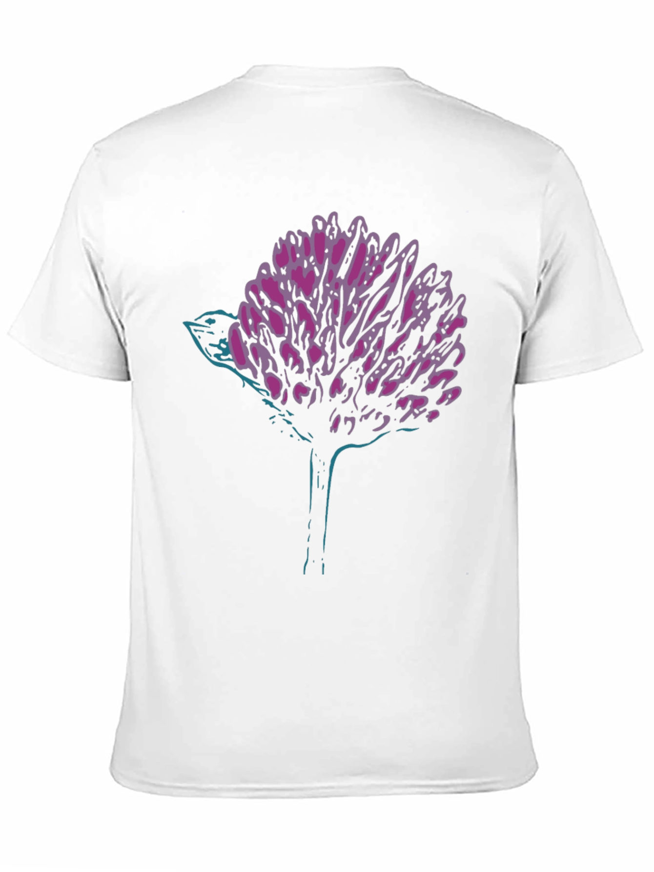 Modern Graphic Tee - Abstract Bird & Bloom