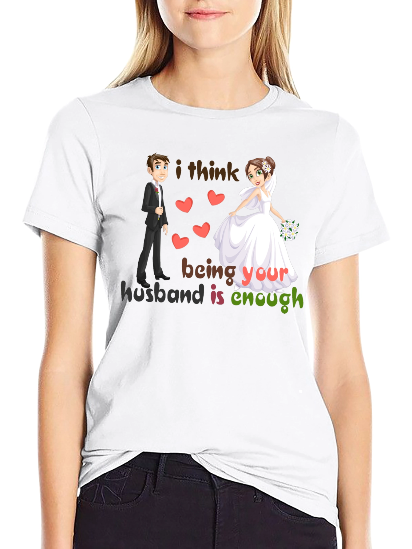 Husband Enough Graphic Tee - Romantic Wedding Design