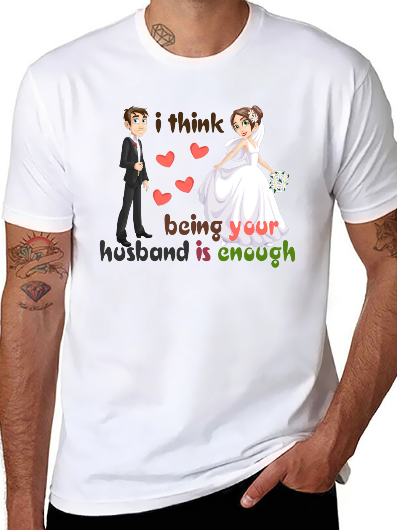 Husband Enough Graphic Tee - Romantic Wedding Design