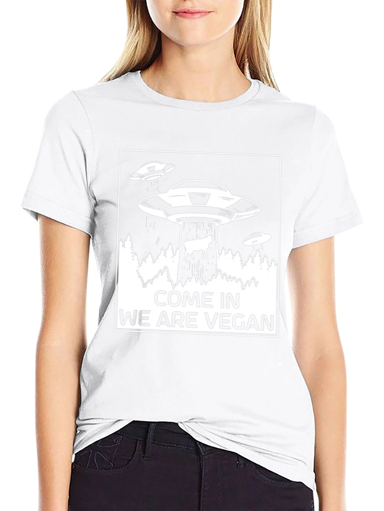 Vegan UFO T-Shirt - Abduction Tee