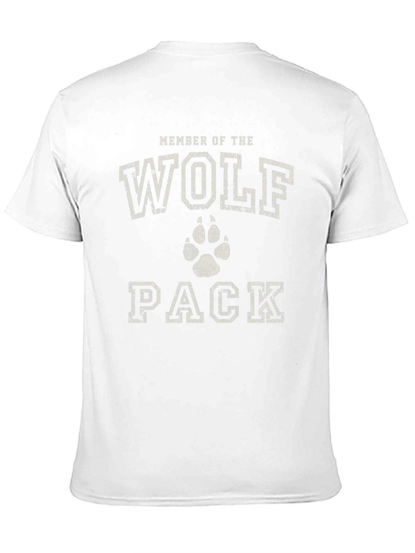 Wolf Pack Member Black Cotton Graphic T-Shirt