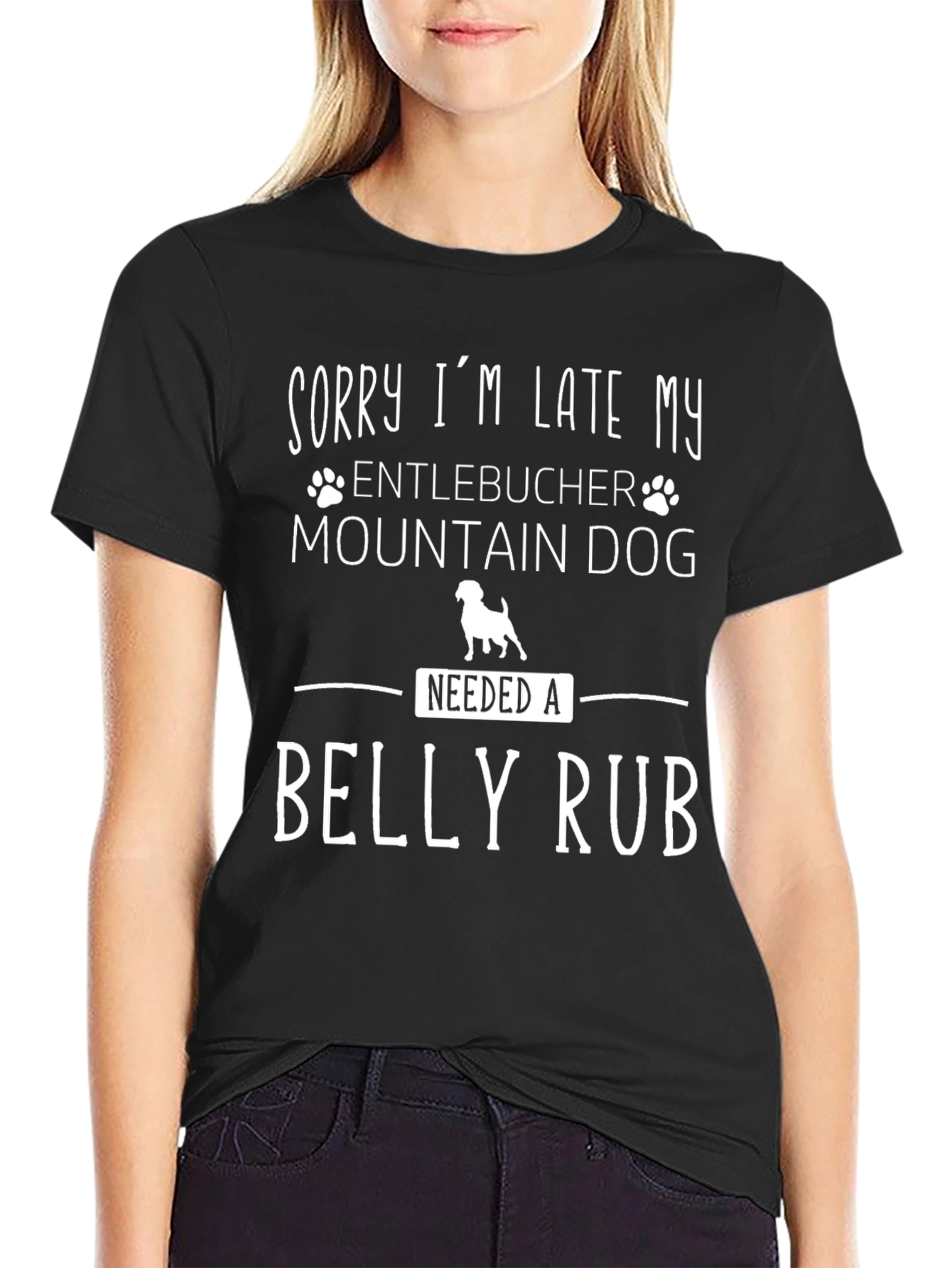 Entlebucher Mountain Dog Belly Rub T-Shirt