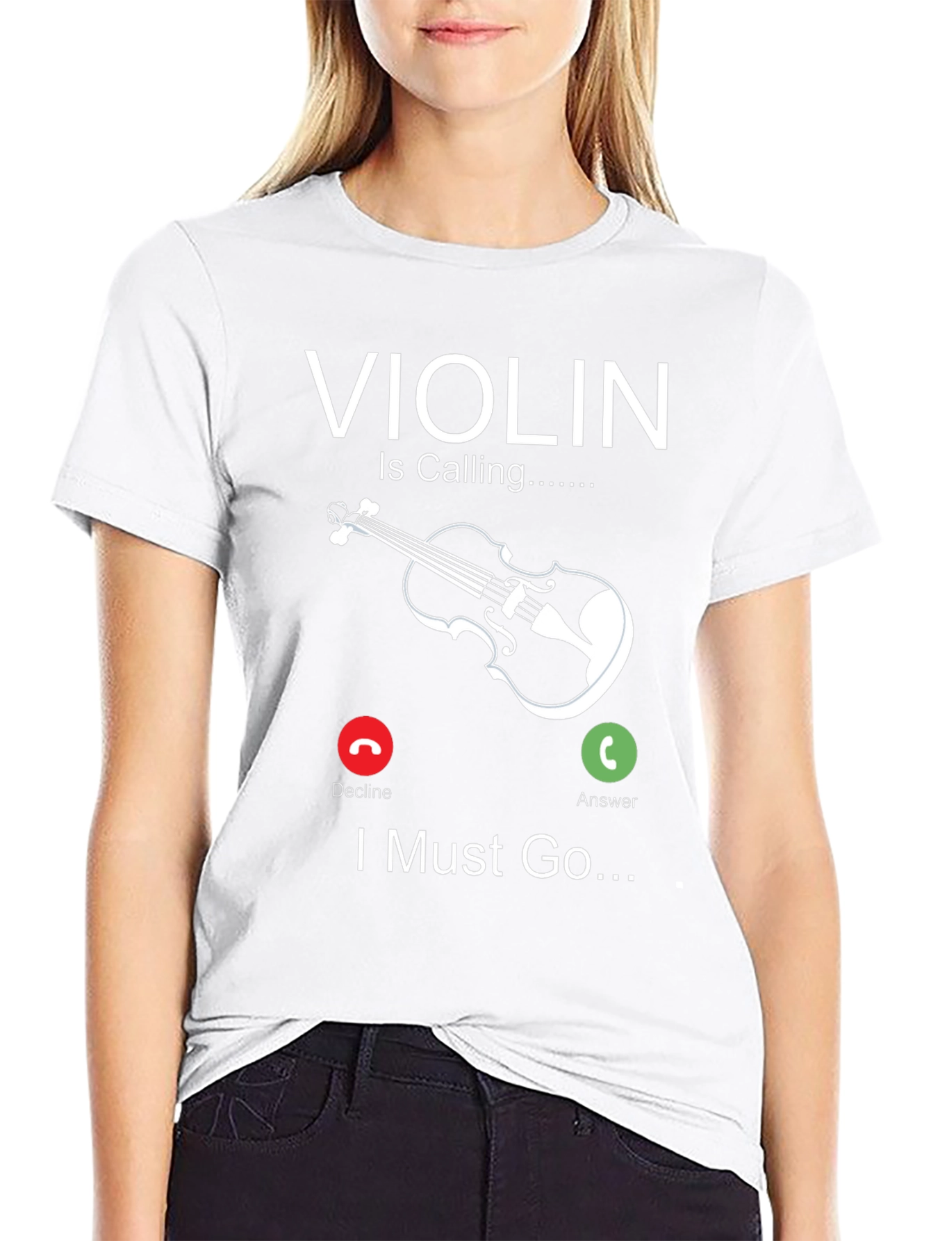 Violin is Calling Funny Music T-Shirt