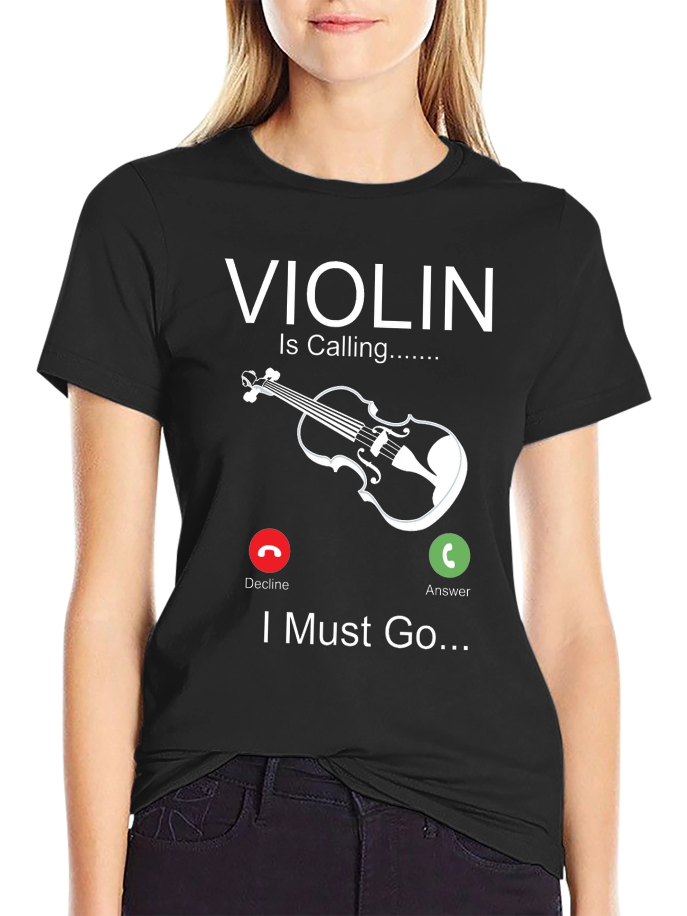 Violin is Calling Funny Music T-Shirt