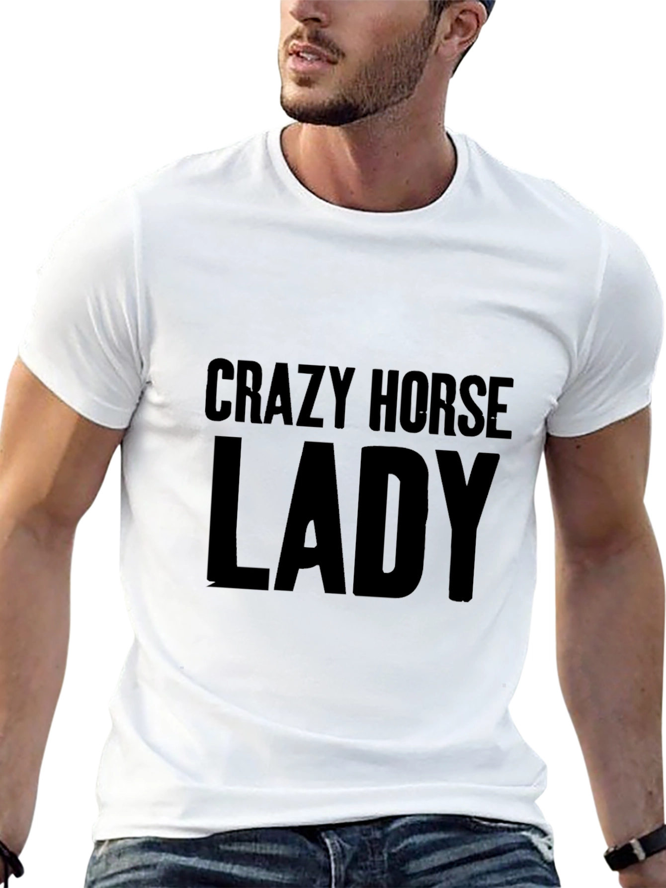 Crazy Horse Lady Black T-Shirt