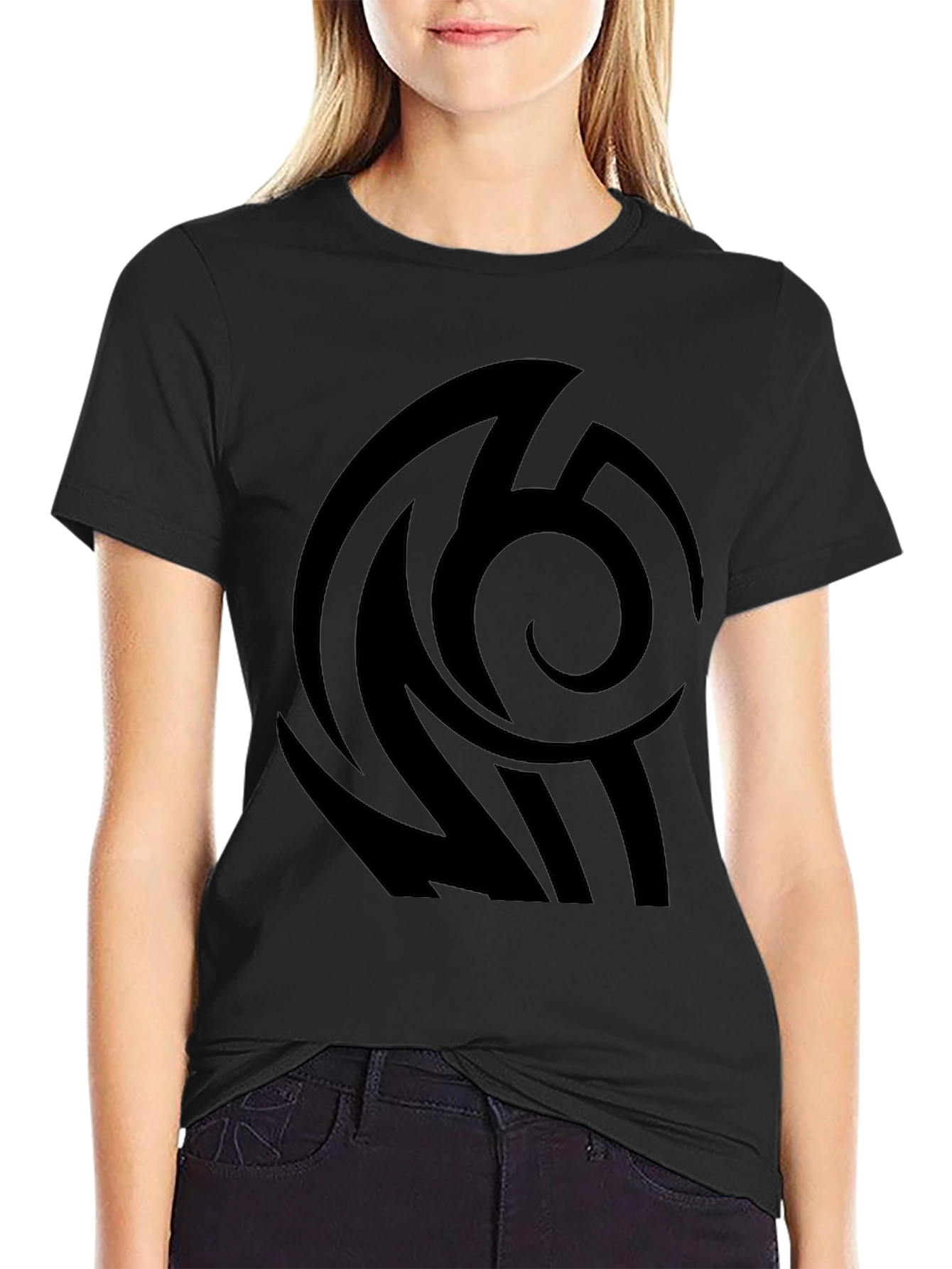 Tribal Graphic Black T-Shirt - Stylish and Edgy