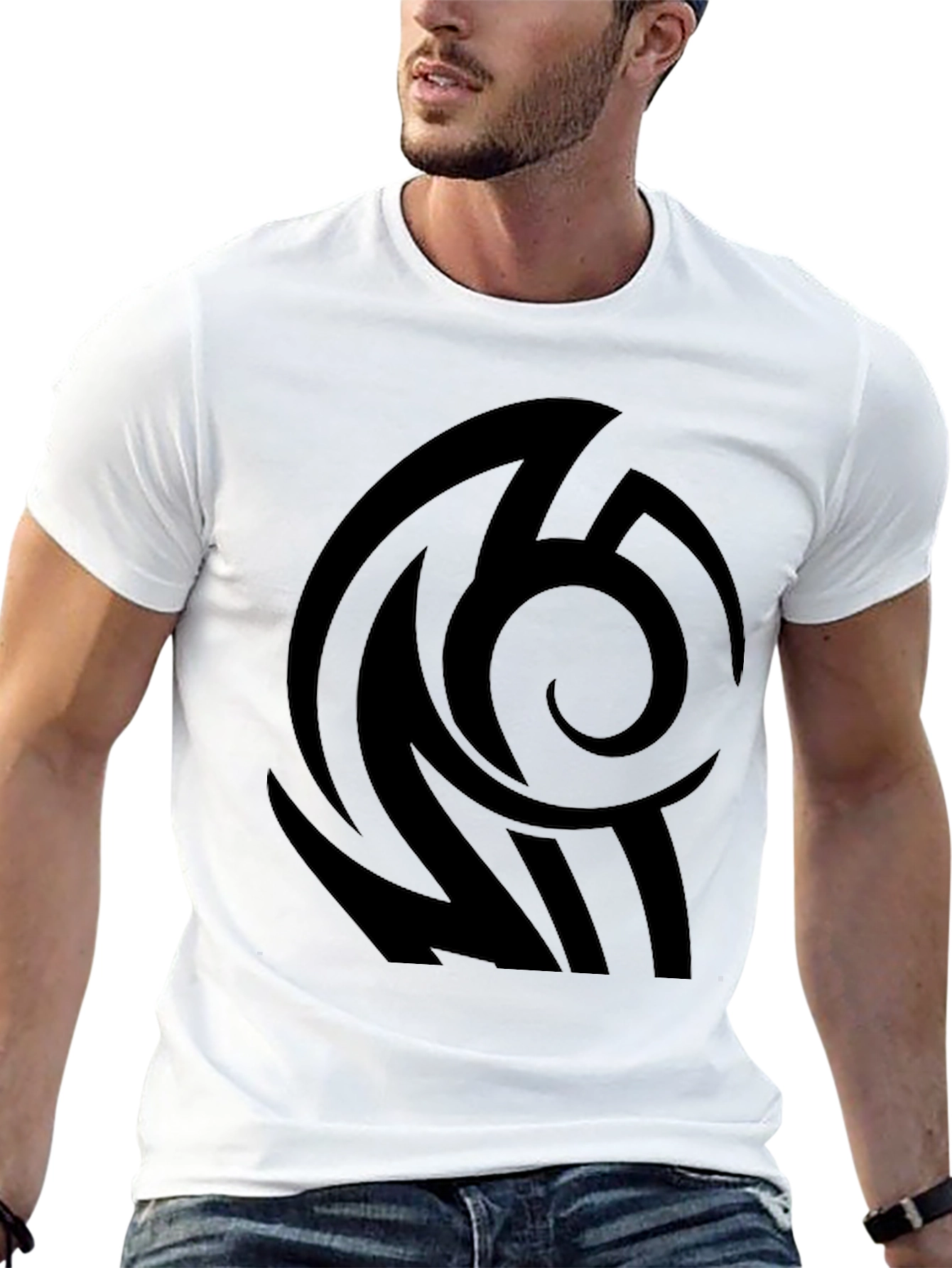 Tribal Graphic Black T-Shirt - Stylish and Edgy