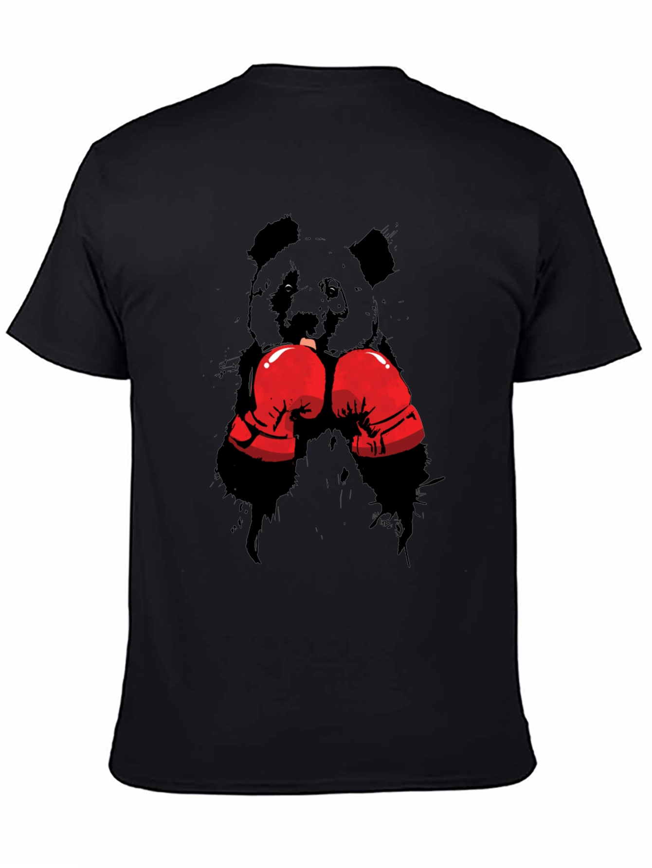 Boxing Panda T-Shirt - Black Graphic Tee