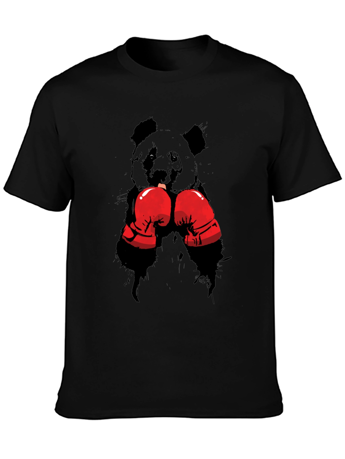Boxing Panda T-Shirt - Black Graphic Tee