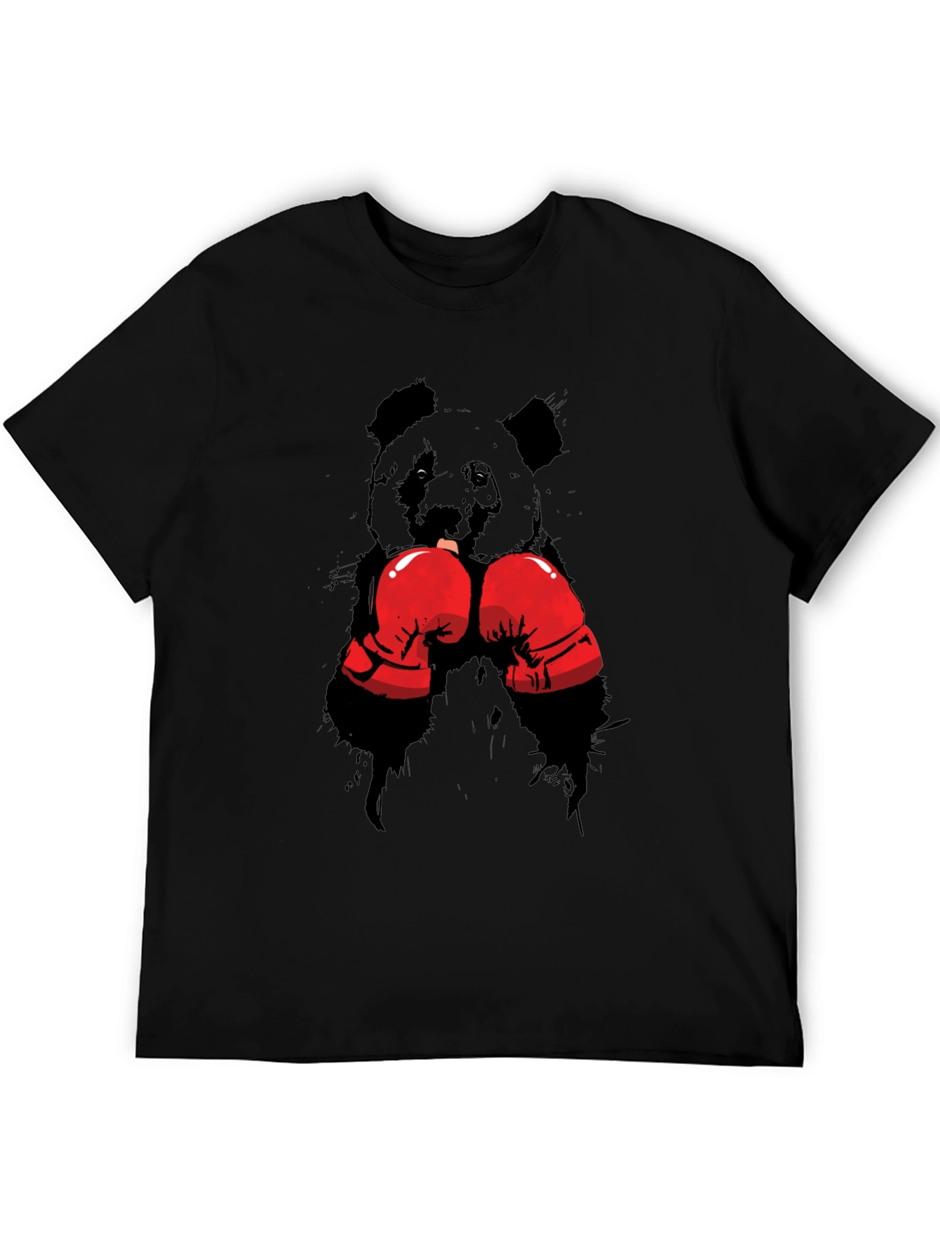 Boxing Panda T-Shirt - Black Graphic Tee