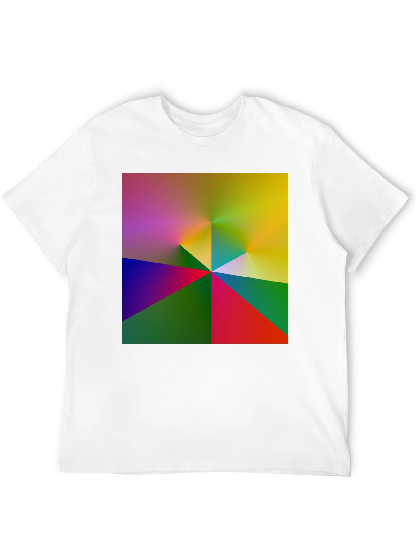 Abstract Geometric Print Black T-Shirt
