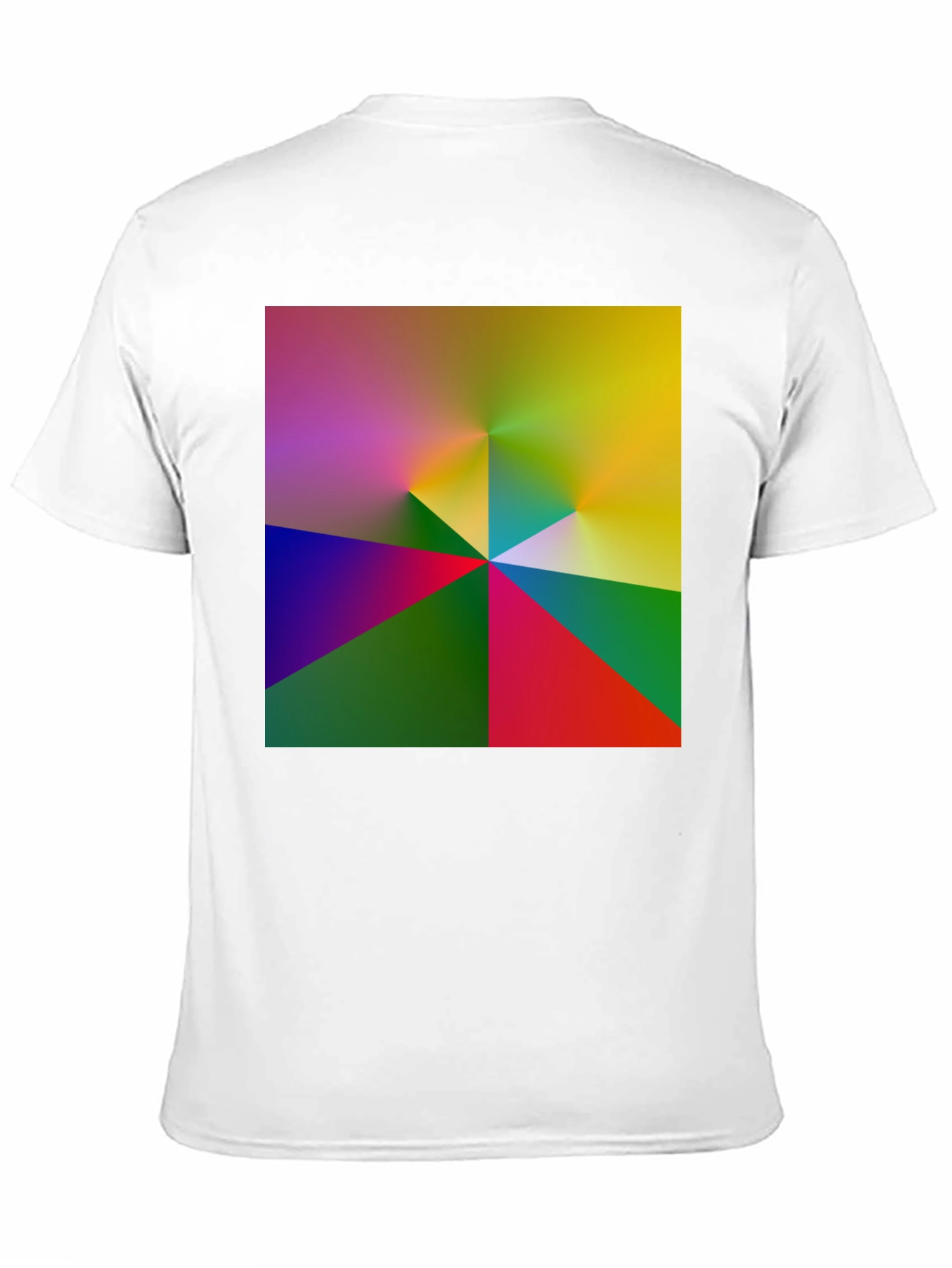 Abstract Geometric Print Black T-Shirt