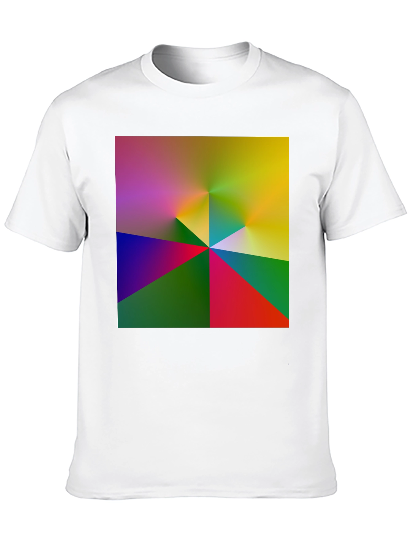 Abstract Geometric Print Black T-Shirt