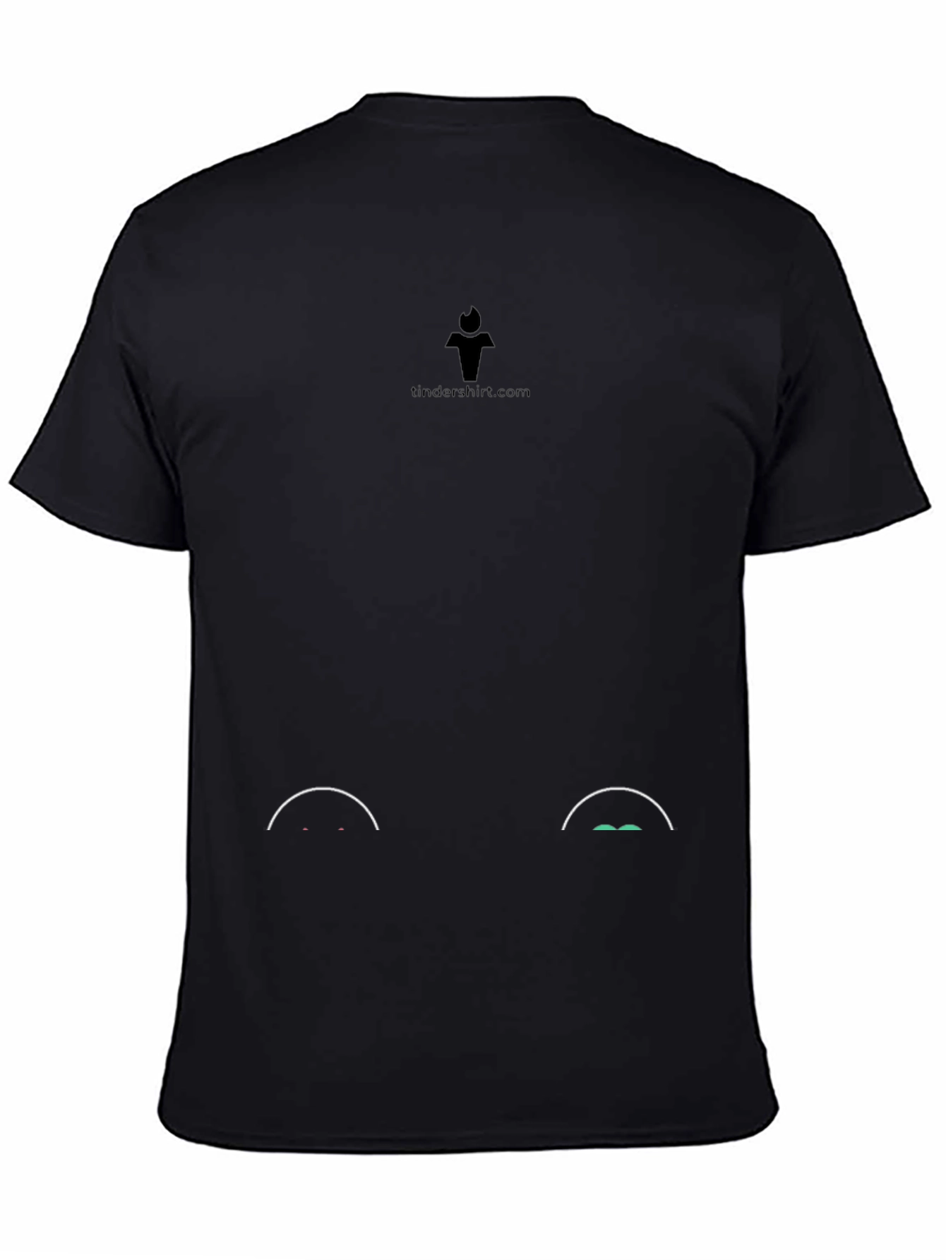 Black T-Shirt with Peeking Eye Design