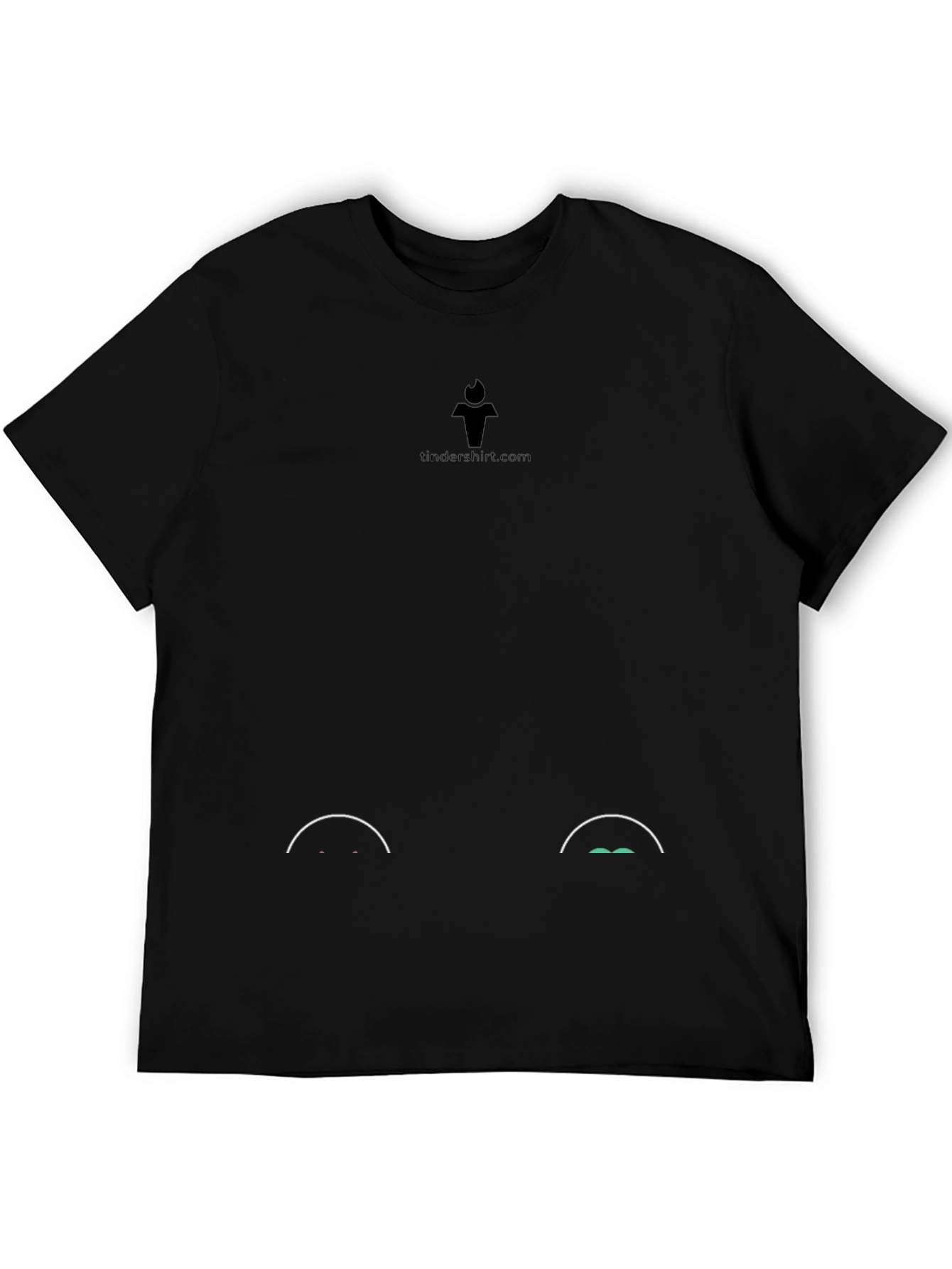 Black T-Shirt with Peeking Eye Design