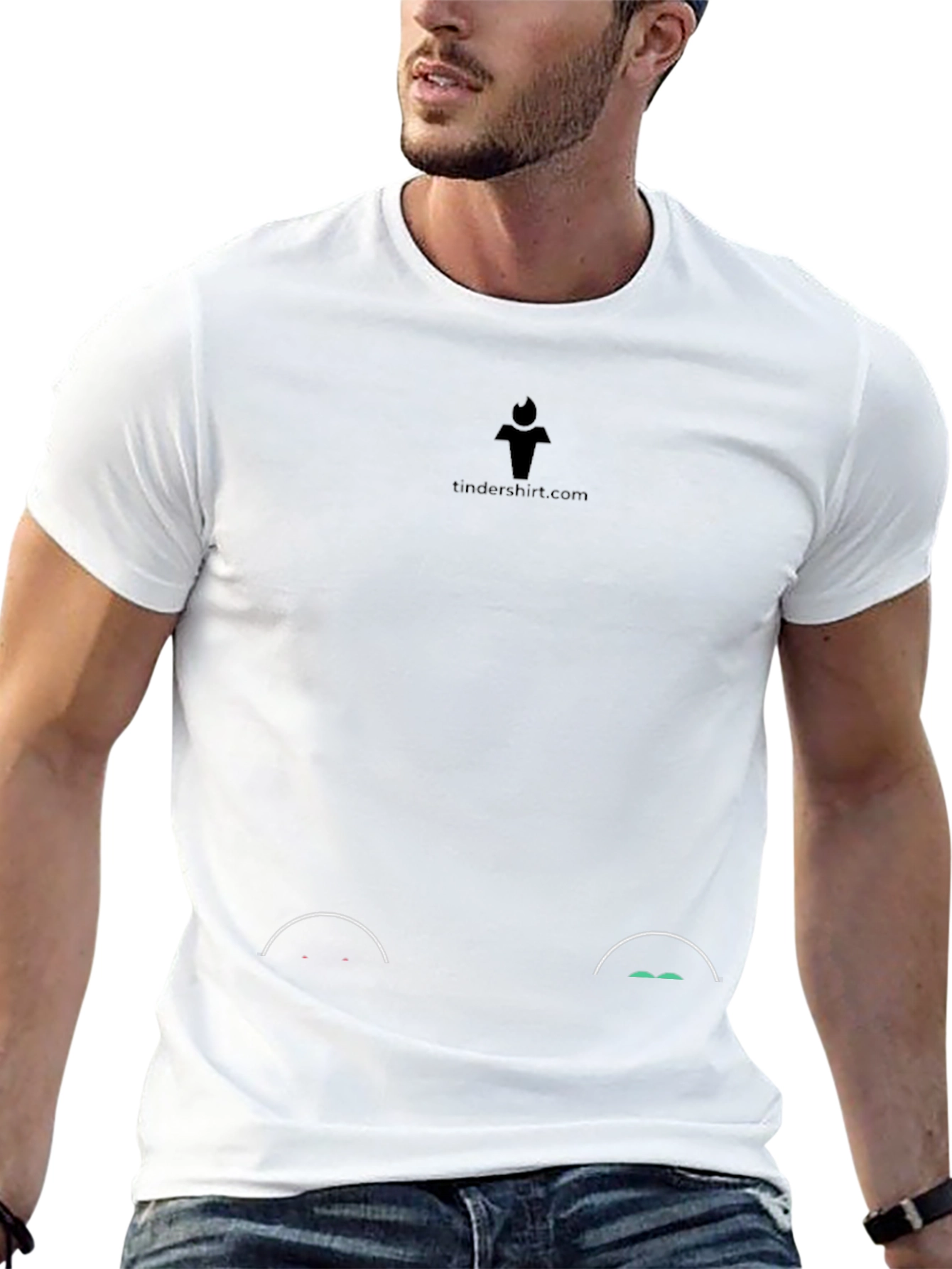 Black T-Shirt with Peeking Eye Design