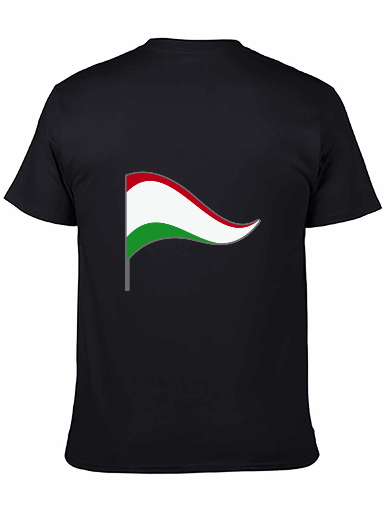 Hungary Flag Graphic T-Shirt - Black