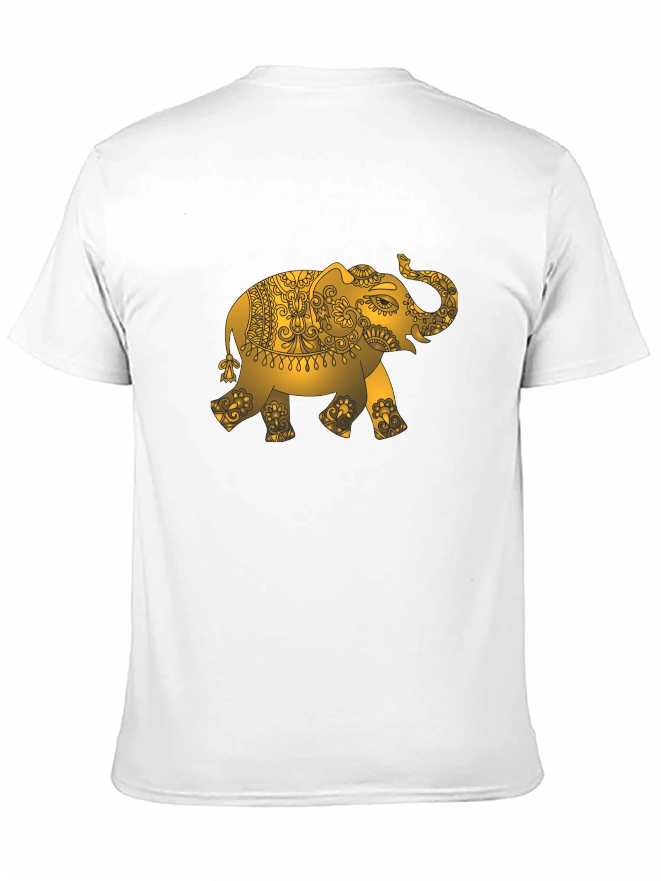 Golden Elephant Graphic Black T-Shirt