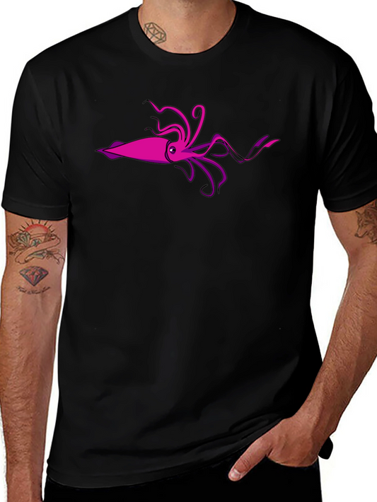 Squid Graphic T-Shirt - Black Cotton Tee