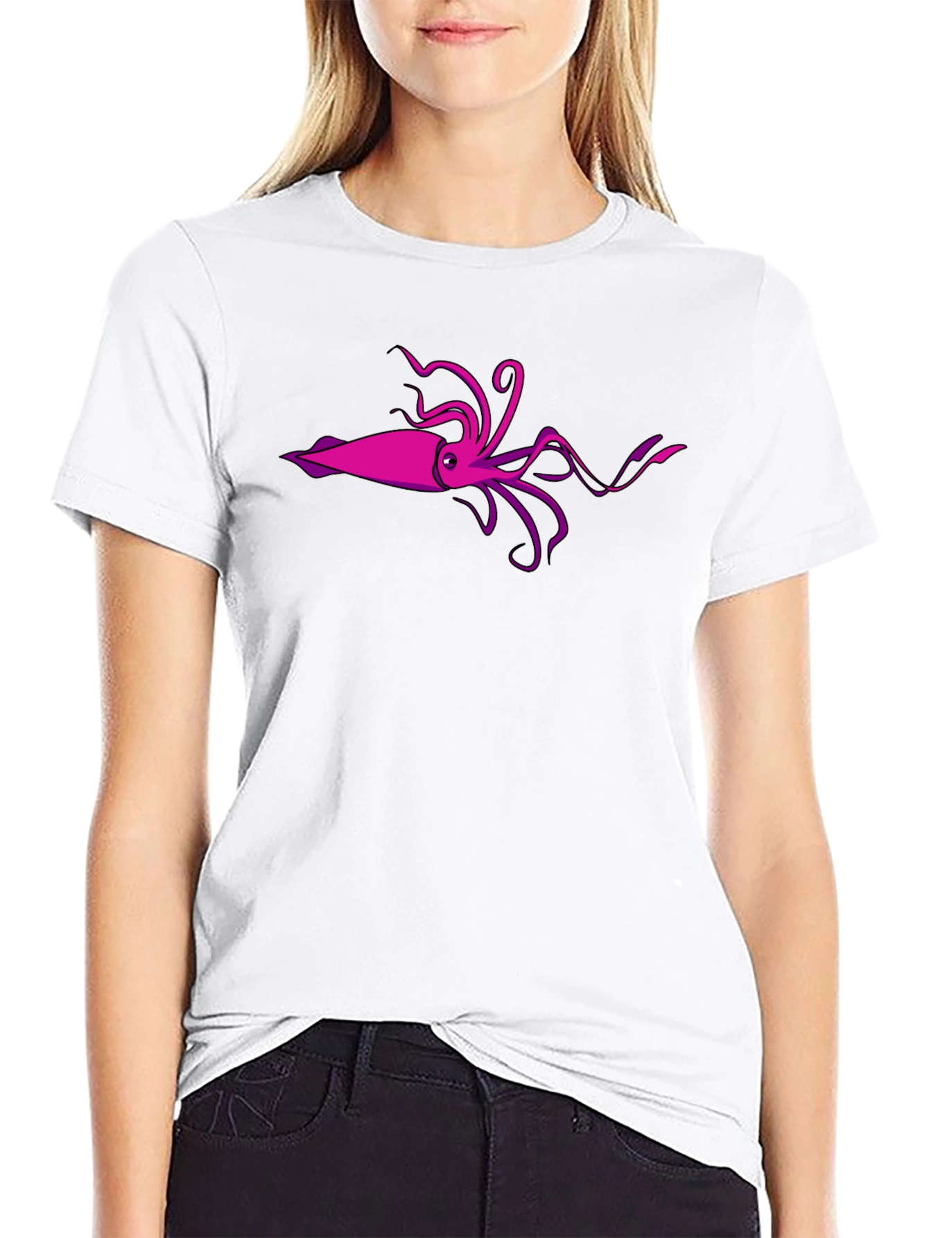 Squid Graphic T-Shirt - Black Cotton Tee
