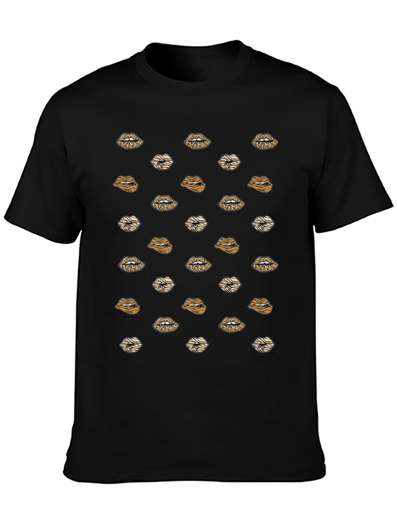 Lip Print Crew Neck T-Shirt