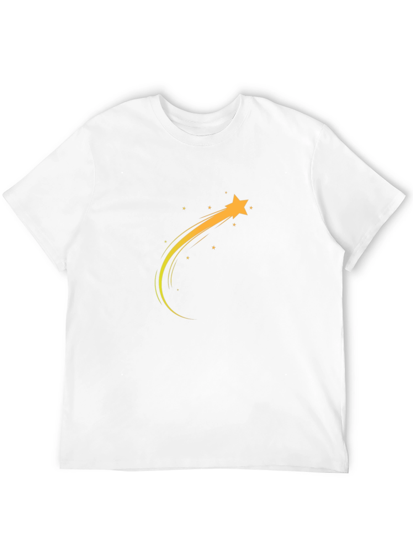 Mens Black T-Shirt with Shooting Star Design