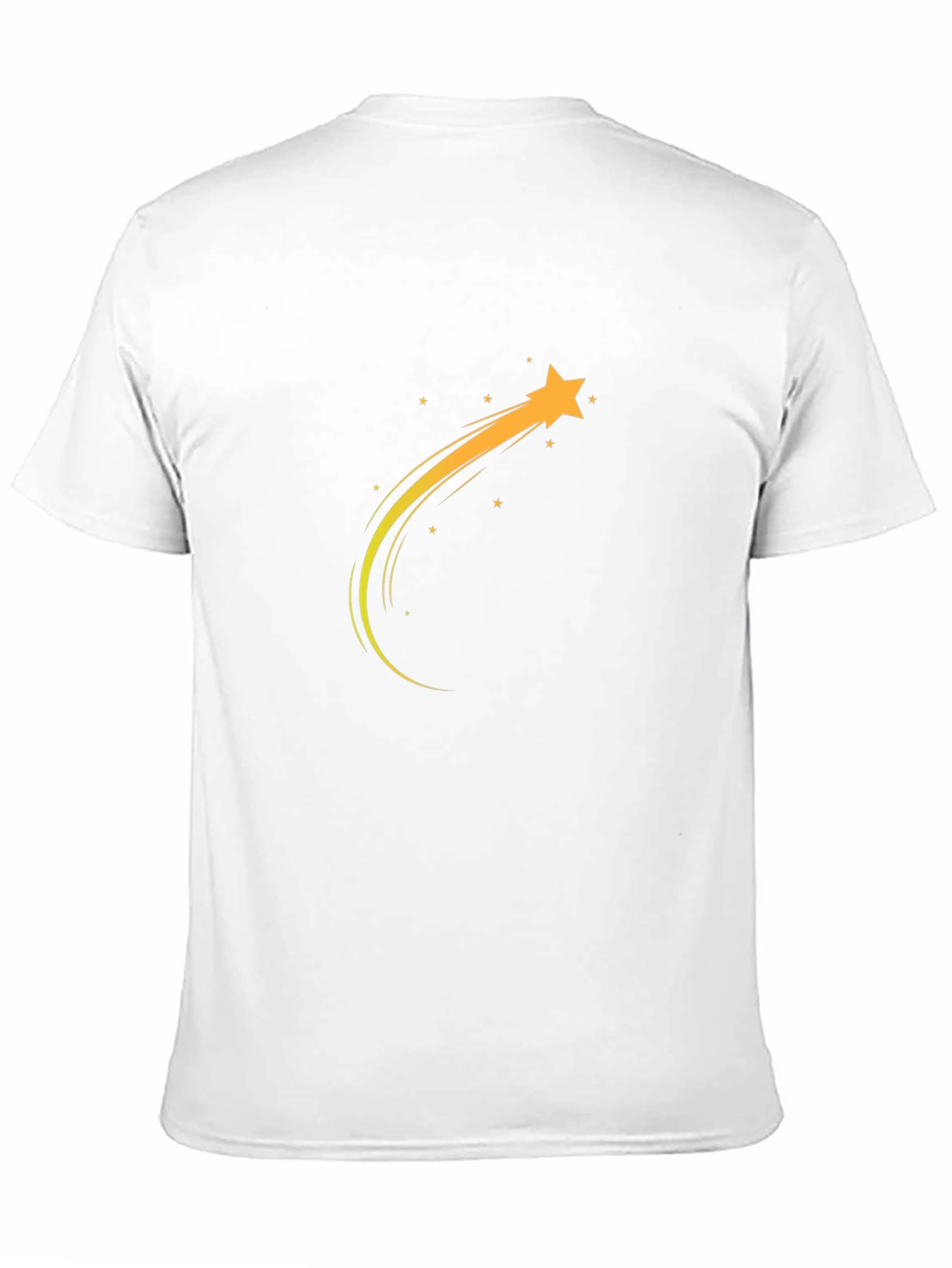 Mens Black T-Shirt with Shooting Star Design