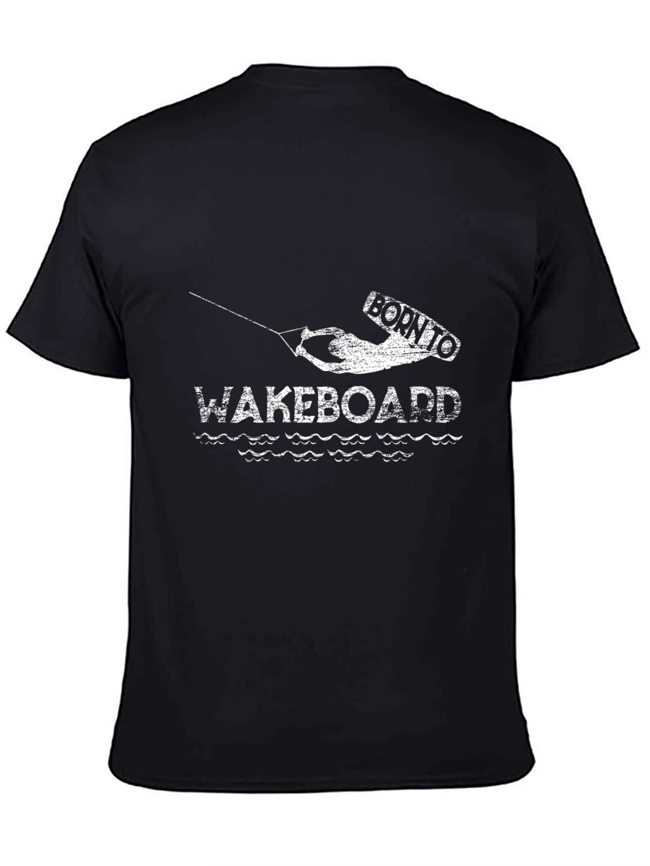 Born to Wakeboard Black Graphic Tee