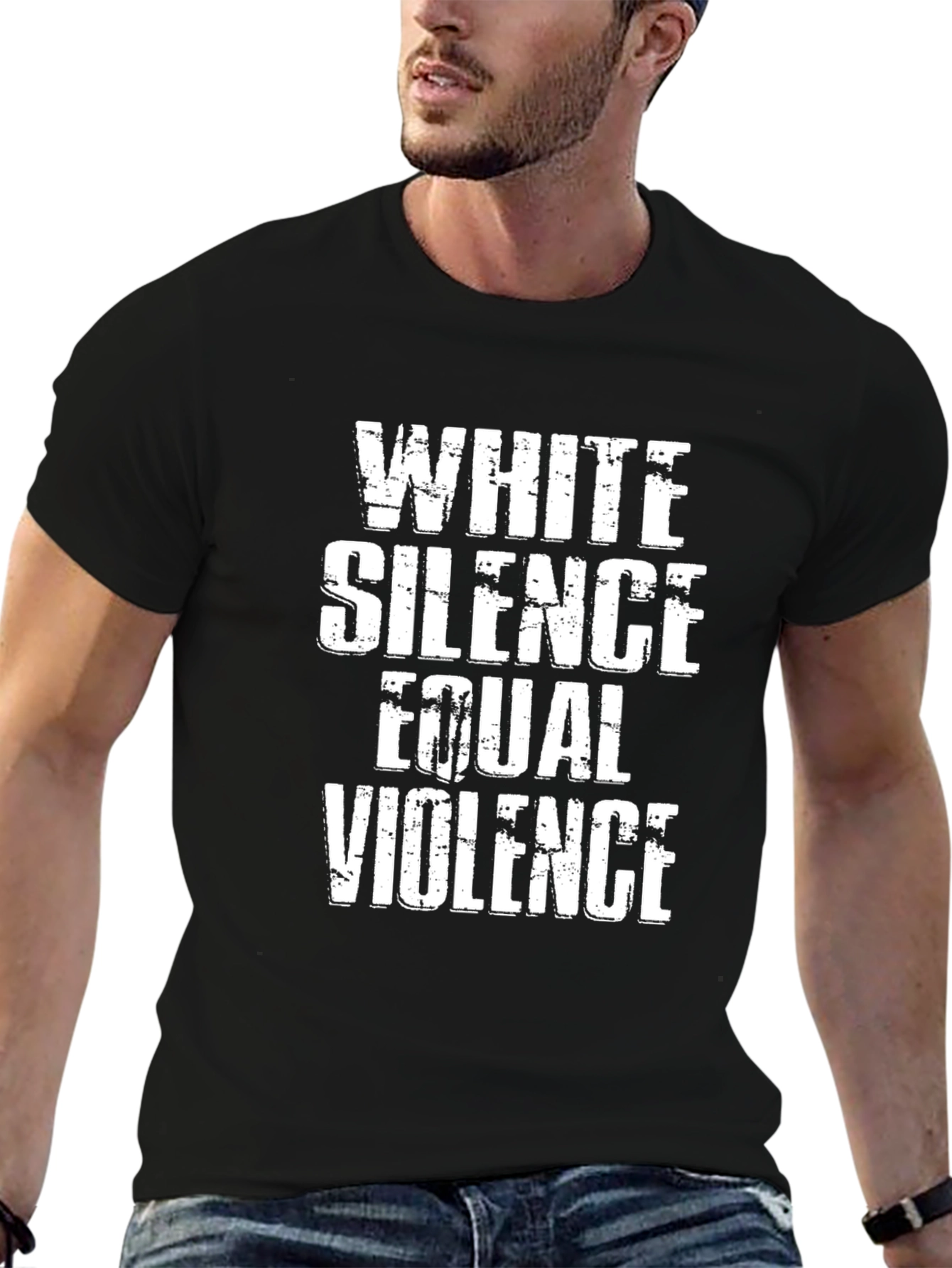 White Silence Equal Violence Graphic Tee