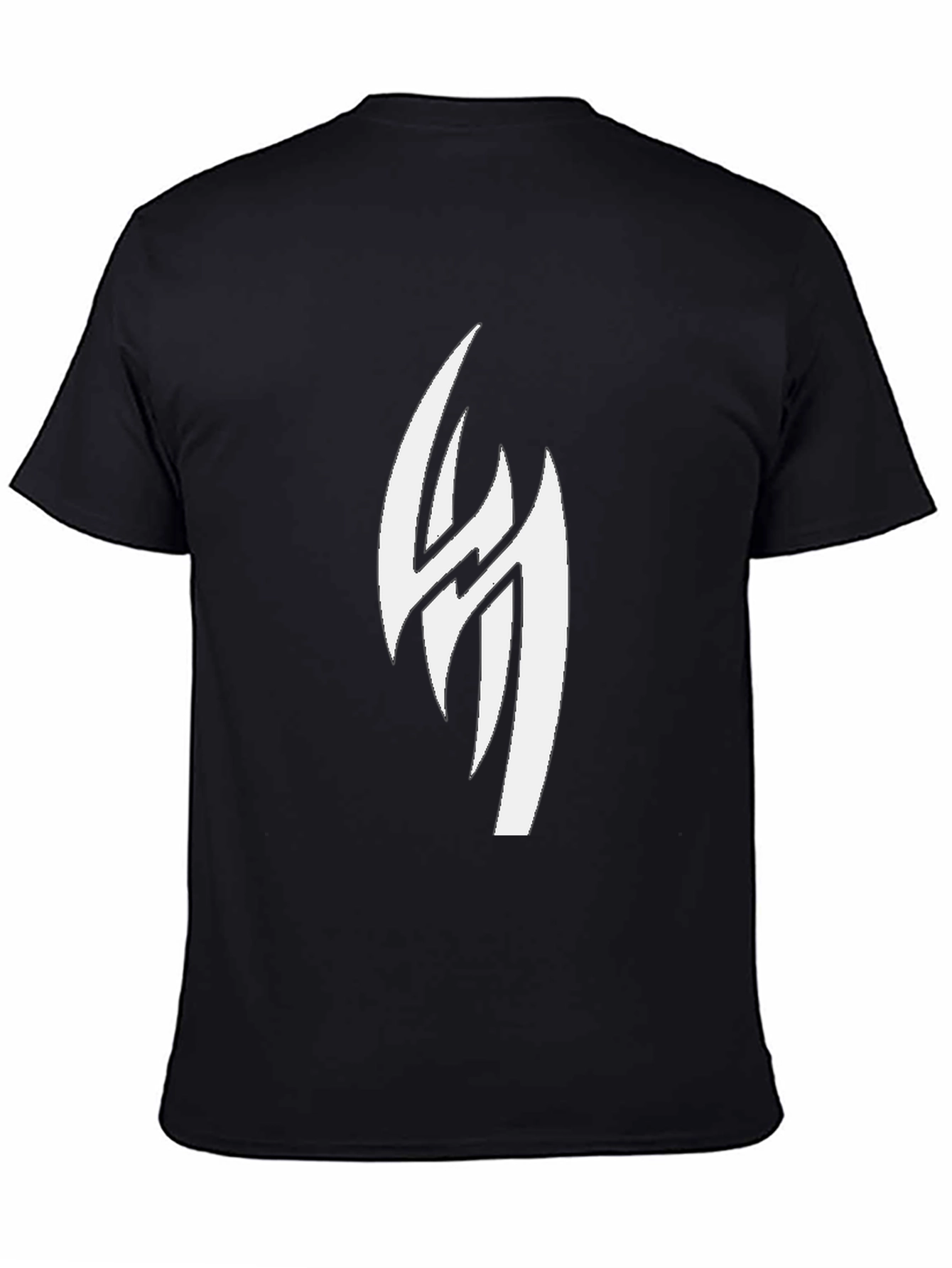 Stylish Black Tee with Bold White Graphic