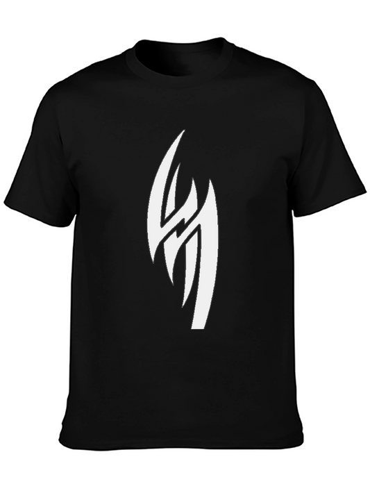 Stylish Black Tee with Bold White Graphic